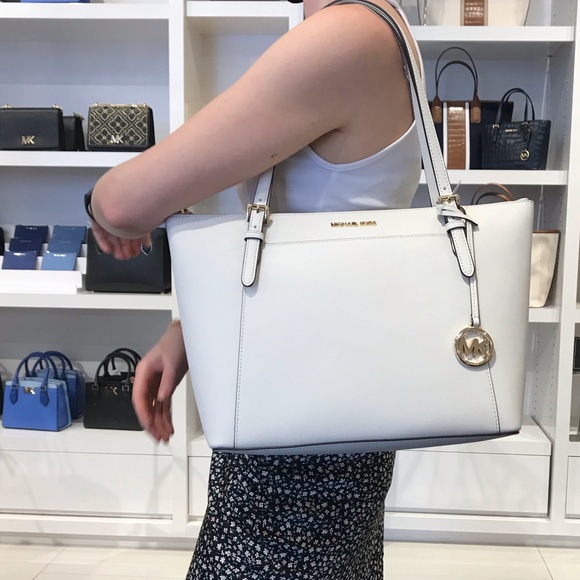 NWT Michael Kors Ciara LG EW TZ Tote Optic White - Picture 6 of 13